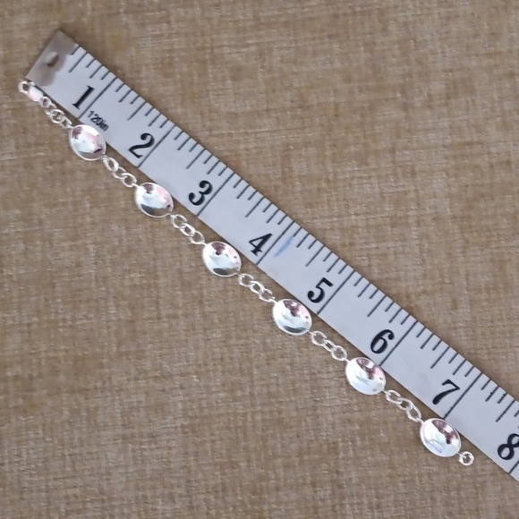 FAS 925 Silver Engraved Disc Bracelet - Picture 4 of 7
